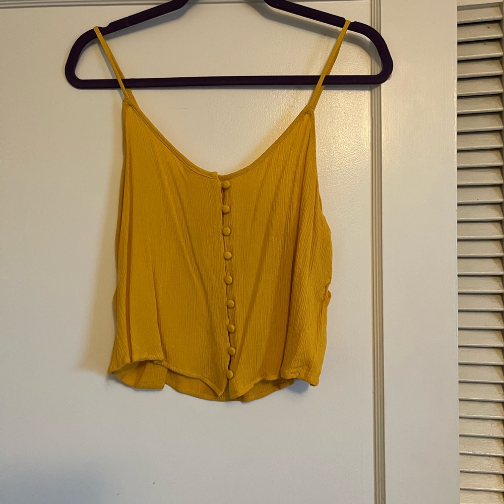 Passport mustard crop top